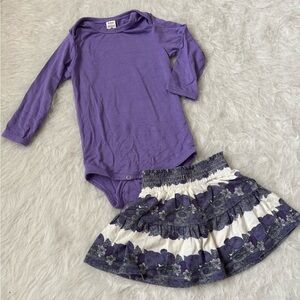 Kate Quinn Lovely Lavender Onesie & Skirt Set